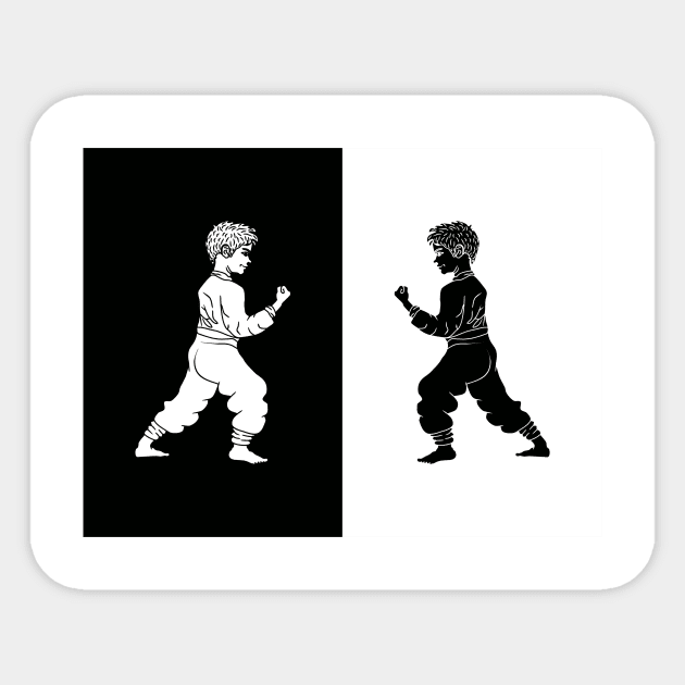 child practicing martial arts Sticker by bloomroge